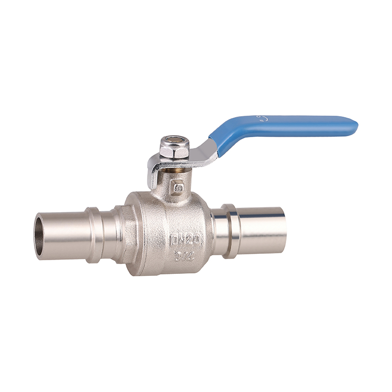 GH-1009 Brass Press-Fit-Ballventil Nickel plattiert